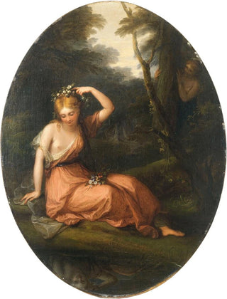 Angelica Kauffmann - Silvia decorating herself with flowers while observed by Daphne.webp