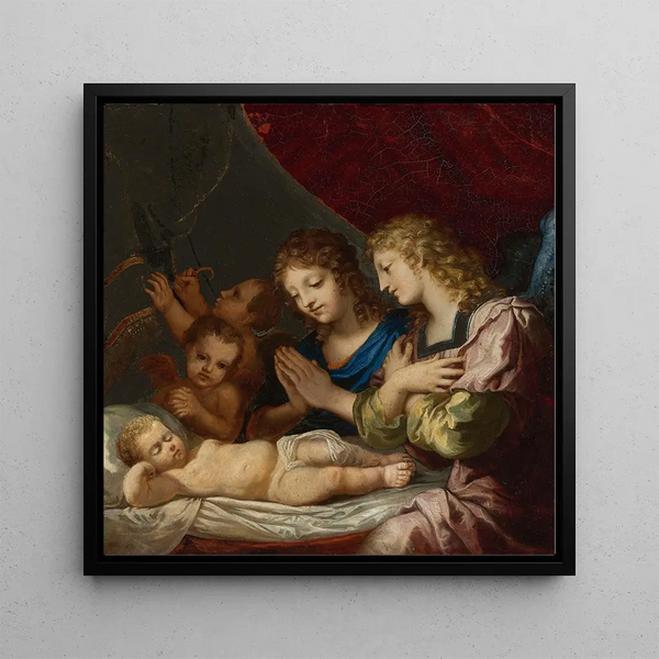 Anges adorant le Christ endormi - Jacques Stella