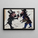 Caricature of Cecioni and Ussi - Angiolo Tricca — framed artwork on a wall