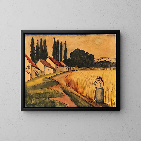 Bérenice con niño - Anita Re — cuadro enmarcado en la pared