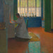 Anna Moll en el secretario - Carl Moll — vista de la obra