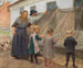 Los redes de pesca están reparados - Anna Ancher — vista de la obra