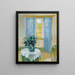 interior con clemátide - Anna Ancher — cuadro enmarcado en la pared