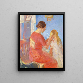 Anna Ancher - Moderen fletter Barnets Haar.webp