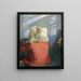 Mme Ane Brøndum in the blue room - Anna Ancher — framed artwork on a wall