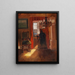 interior de Skagen con una banda solar en el suelo - Anna Ancher — cuadro enmarcado en la pared