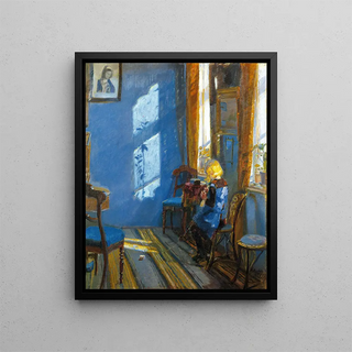 Anna Ancher - Sunlight in the blue room.webp