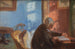 La madre del artista, Ane Hedvig Brøndum, en la habitación roja - Anna Ancher — vista de la obra