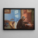 La madre del artista, Ane Hedvig Brøndum, en la habitación roja - Anna Ancher — cuadro enmarcado en la pared