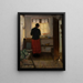 The maid in the kitchen - Anna Ancher — framed artwork on a wall