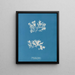 Achnanthes longipes parasite - Anna Atkins — framed artwork on a wall