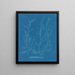 Chylocladia kaliformis in the fruits - Anna Atkins — framed artwork on a wall
