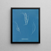 Compressed Painting Gigartina - Anna Atkins — framed artwork on a wall