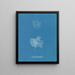 Microcladia glandulosa painting - Anna Atkins — framed artwork on a wall