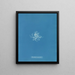 Rhodomela scorpioides - Anna Atkins — framed artwork on a wall
