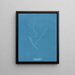 Sporochnus rhizodes - Anna Atkins — framed artwork on a wall