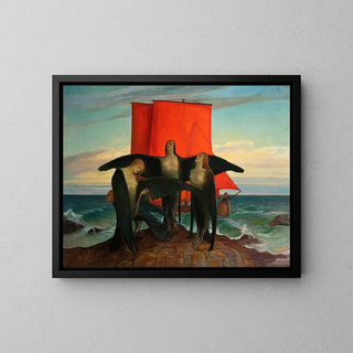 Anna Berent - Symbolic scene against the sea.webp