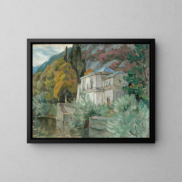 Estudio del lago de Como en Italia - Anna Boberg — cuadro enmarcado en la pared