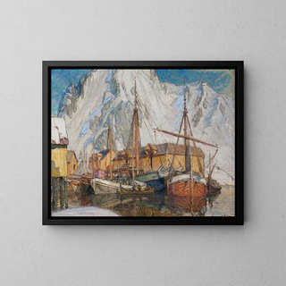 Anna Boberg - The Harbour at Svolvaer Lofoten.webp