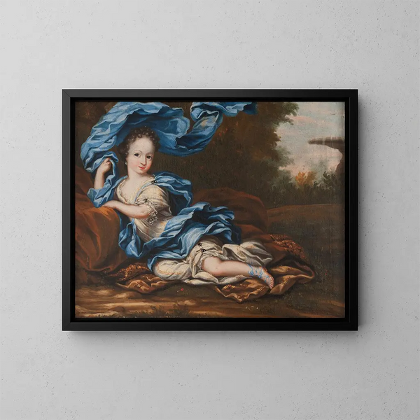 Hedvig Sophie of Sweden 1681-1708, Swedish princess and duchess consort of Holstein-Gottorp - Anna Maria Ehrenstrahl — framed artwork on a wall