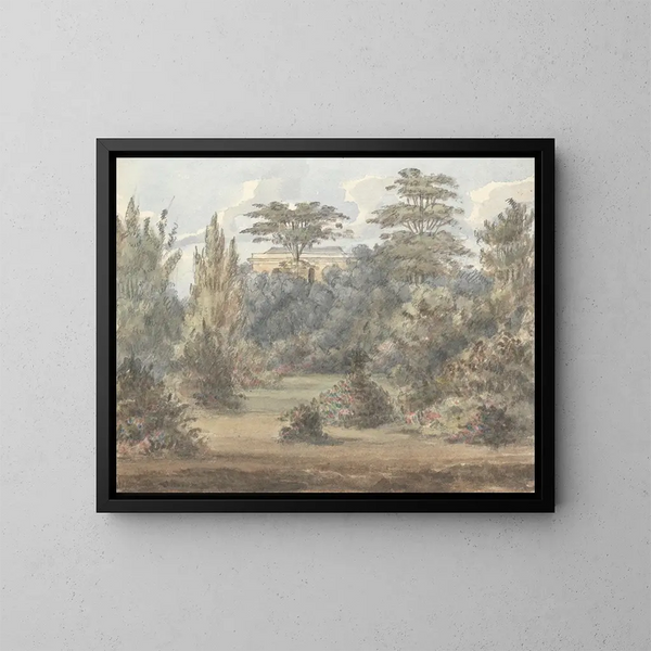Jardín de flores en Wanstead Grove - Anne Rushout — cuadro enmarcado en la pared