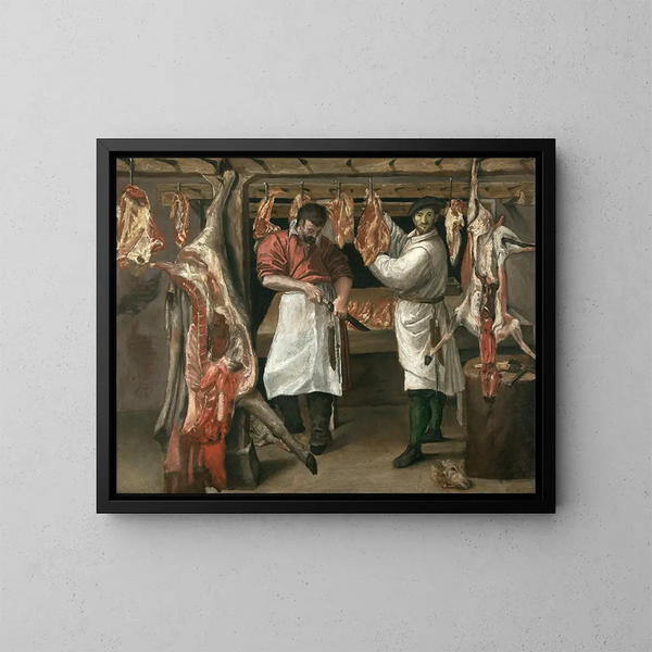 La Boucherie - Annibale Carracci — cuadro enmarcado en la pared