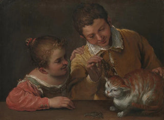 Annibale Carracci - Two Children Teasing a Cat.webp