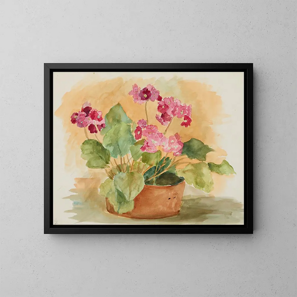 Naturaleza muerta con flores - Anny Dollschein — cuadro enmarcado en la pared