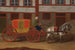 Un cochero con un equipo de caballos y un carruaje cubierto - Anónimo — vista de la obra