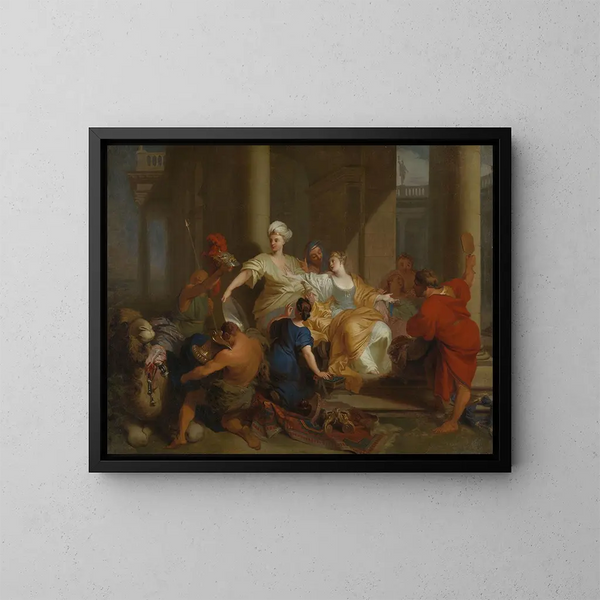 Achille discovered among Lycomède's daughters - Anonymous — framed artwork on a wall