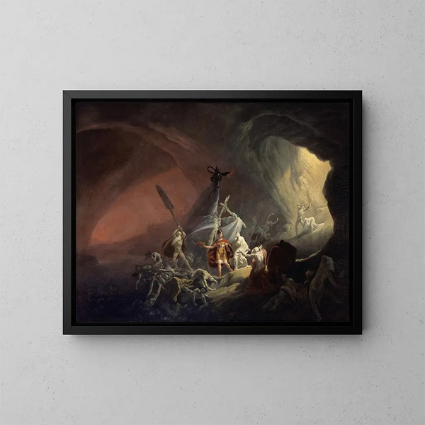 Eneas y la Sibila - Anónimo — cuadro enmarcado en la pared