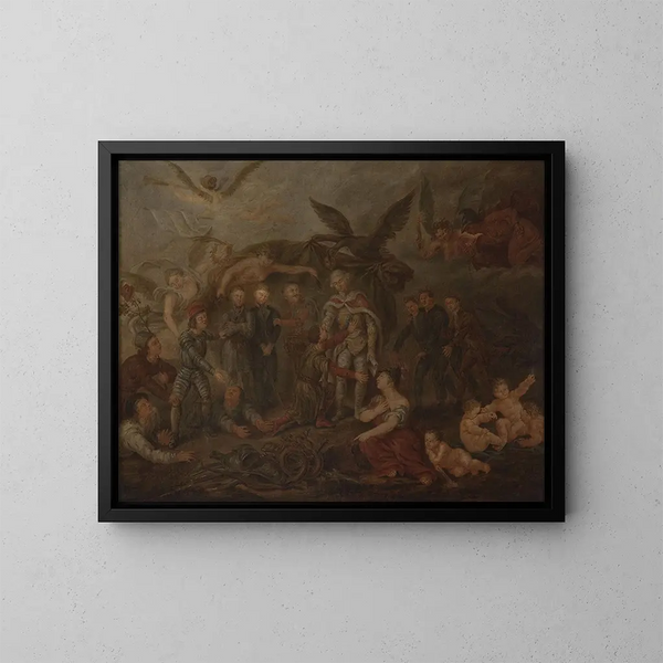 Alegoría de la caída de Polonia - Anónimo — cuadro enmarcado en la pared