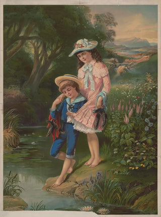 Anonymous - Barefoot girl and boy by the water.webp