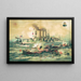 Destruction of Admiral Cervera's fleet at Santiago de Cuba on July 3, 1898 - Anonymous — framed artwork on a wall