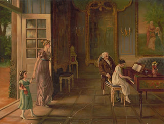 Anonymous - Harpsichord lesson for young girl.webp