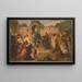 Jesus Christ entering a village on a donkey, inspiring both awe and adoration - Anonymous — framed artwork on a wall