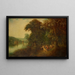 Paisaje con caza y Diana - Anónimo — cuadro enmarcado en la pared