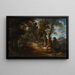 Landscape with a Road Through a Forest - Anonymous — framed artwork on a wall