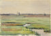 Landscape marsh scene with boats - Anonymous — artwork view