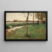 Prairie and Stream - Anonymous — framed artwork on a wall