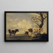 Bovine in a pasture - Anonymous — framed artwork on a wall