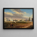 Painter en plein air at the outskirts of the city - Anonymous — framed artwork on a wall