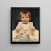 Retrato de un niño - Anónimo — cuadro enmarcado en la pared