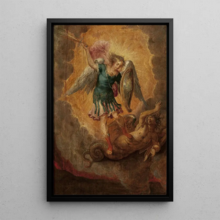 Anonymous - Saint Michael Archangel attacking the dragon.webp