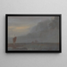 marino con barcos al atardecer - Anónimo — cuadro enmarcado en la pared
