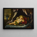 Sleeping Cupid - Anonymous — framed artwork on a wall