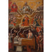 Reproduction of the painting La Sainte Trinité Vierge Marie et un homme mourant - Anonyme