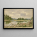 Vista de un río - Anónimo — cuadro enmarcado en la pared