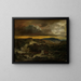 Paisaje de la tarde con ermitaños regresando a casa - Anselm Feuerbach — cuadro enmarcado en la pared