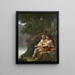 children making music heard by a nymph - Anselm Feuerbach — framed artwork on a wall